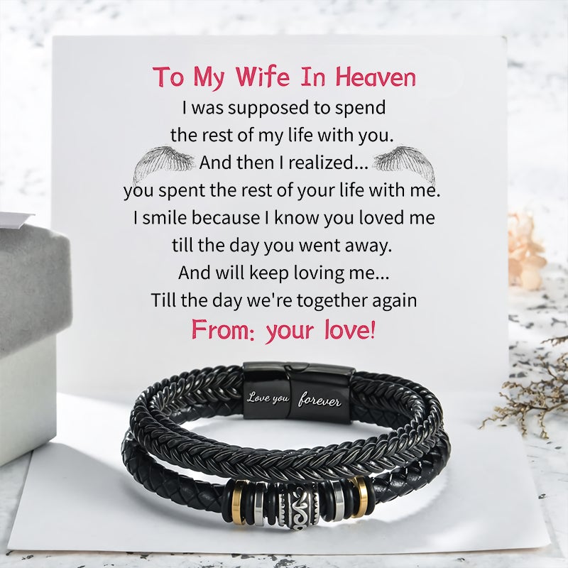 To My Wife In Heaven - Double Row Bracelet