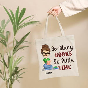 Just A Girl Who Loves Books  - Personalized Tote Bag Style 2- Birthday Gift For Her, Girl, Woman, Book Lovers, Book Worm