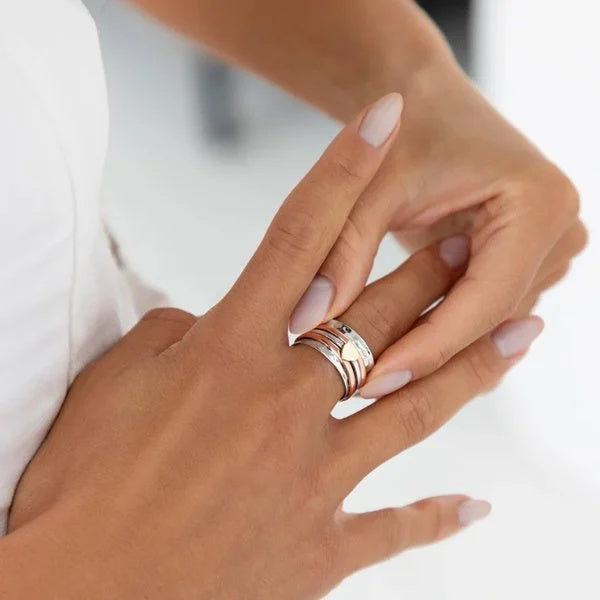 To My Bestie - I'm always right here - Spinner Heart Ring