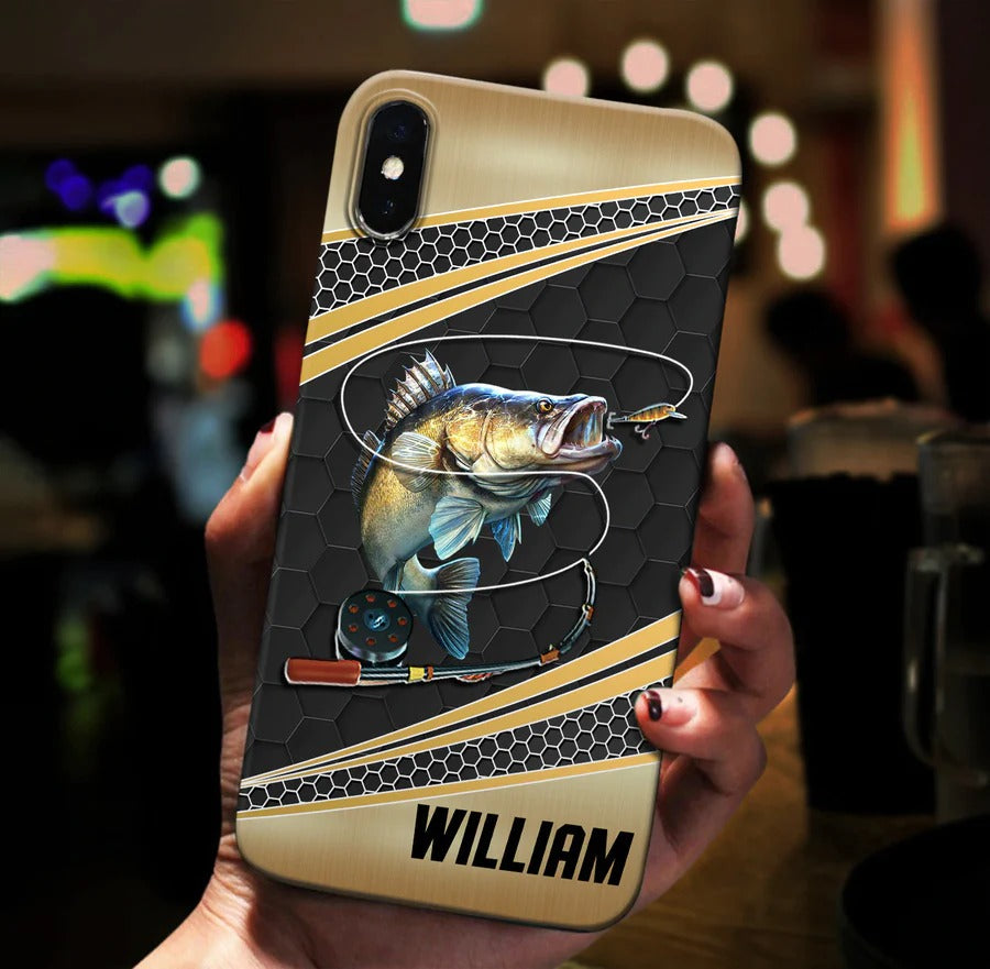Fishing Metal Yellow Personalized Phone Case