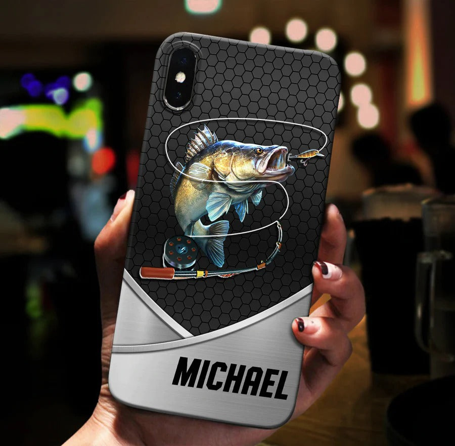 Fishing Bee Metal Personalized Phone Case