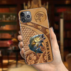 Fishing Brown Floral Patterned Personalized Phone Case