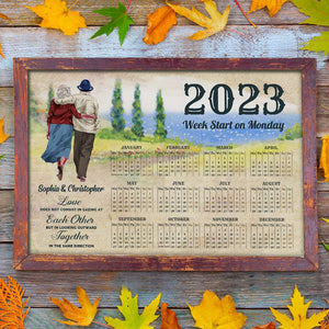 Love Does Not Consist In Gazing At Each Other - Personalized Horizontal Couple 2023 Calendar Poster