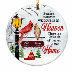 Personalized Memo Cardinal Heaven In Our Home Benelux Ornament NB212 30O28