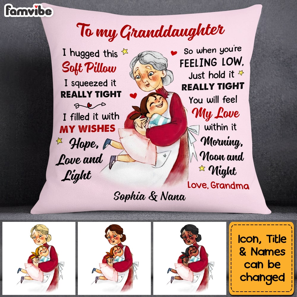 Personalized Granddaughter Pillow NB283 85O53
