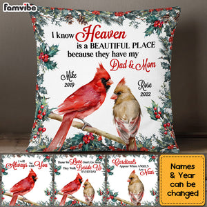 Personalized Heaven Is A Beautiful Place For Loss Of Mom Dad Memorial Pillow NB306 36O53