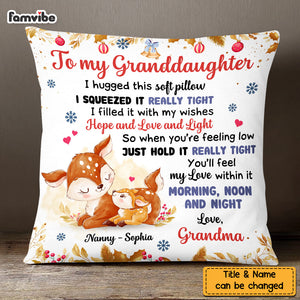 Personalized Granddaughter Deer Pillow DB22 85O58