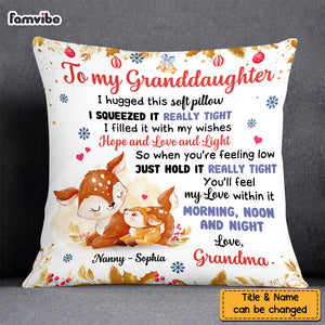 Personalized Granddaughter Deer Pillow DB22 85O58