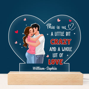 Gift For Him For Her Couple Whole Lot Of Love Plaque LED Lamp Night Light