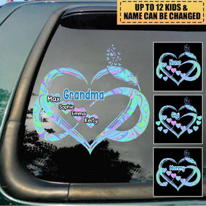 Family - Grandma Grandkids Heart Infinity Love Family Personalized Decal