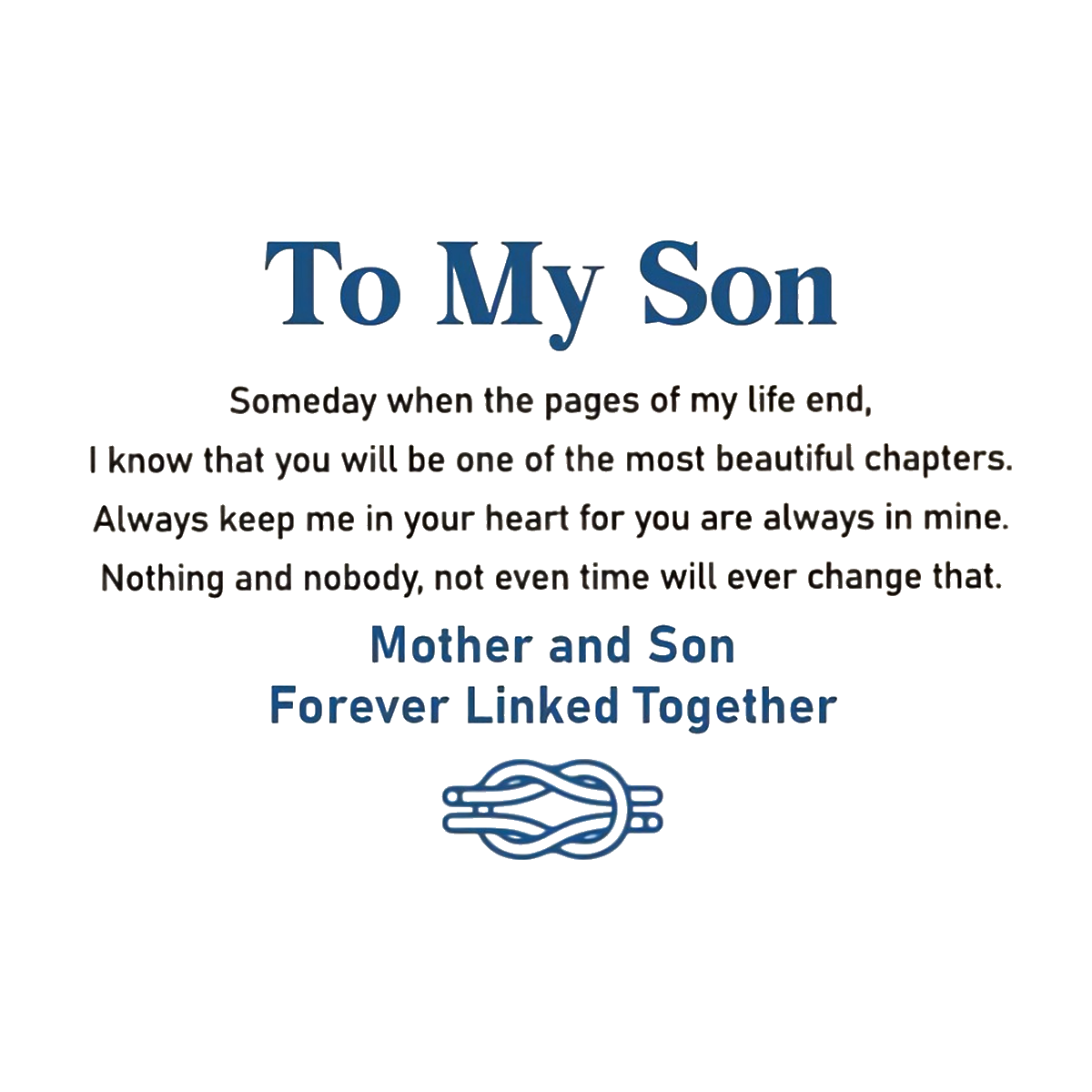 “Mother and Son Forever Linked Together" Braided Leather Bracelet