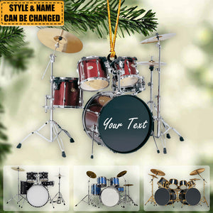 Drums Styles Colorful Drums Personalized Christmas Ornament - Gift For Drummer