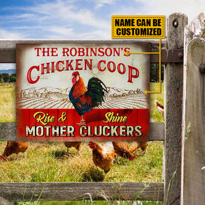 Farm Chicken Coop Personalized Metal Sign Gift For Farmer