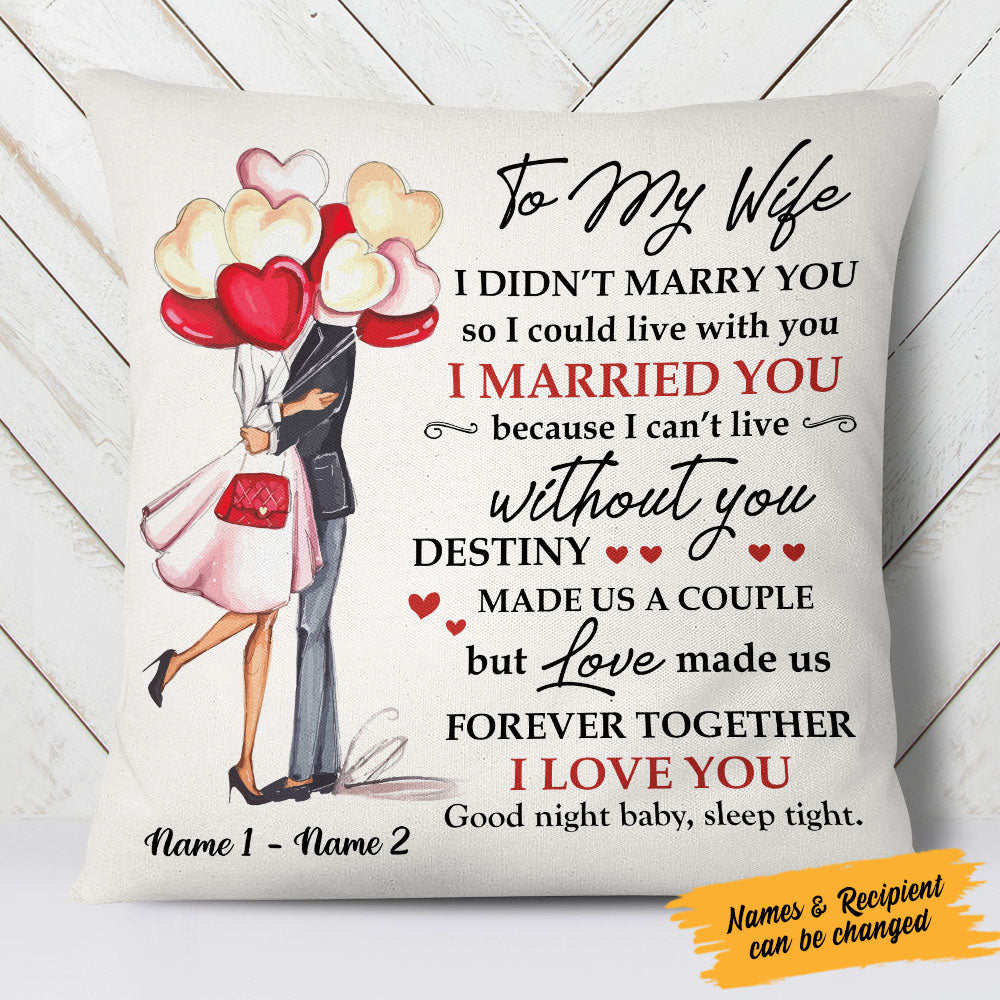 Personalized Couple Love  Pillow (Insert Included)