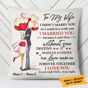 Personalized Couple Love  Pillow (Insert Included)