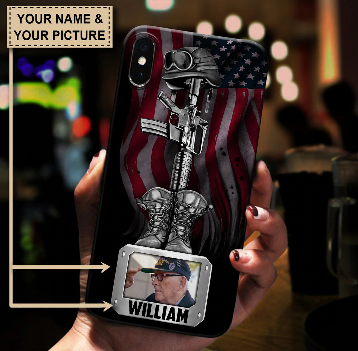 Personalized Veteran Phonecase