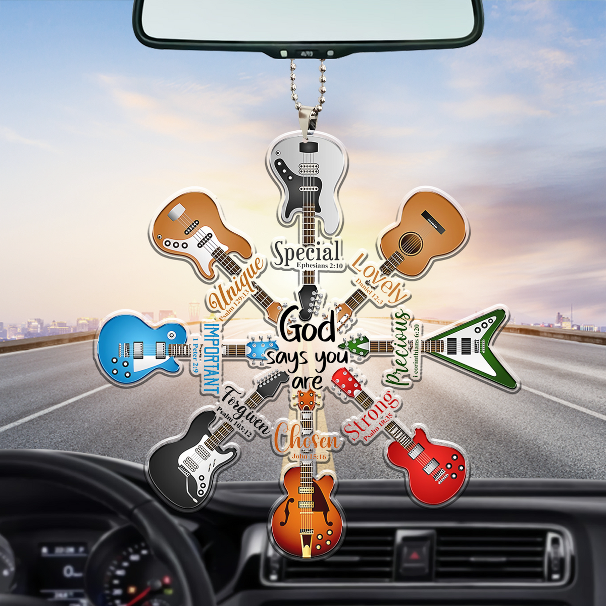 Circle Of Guitar God Says You Are Ornament