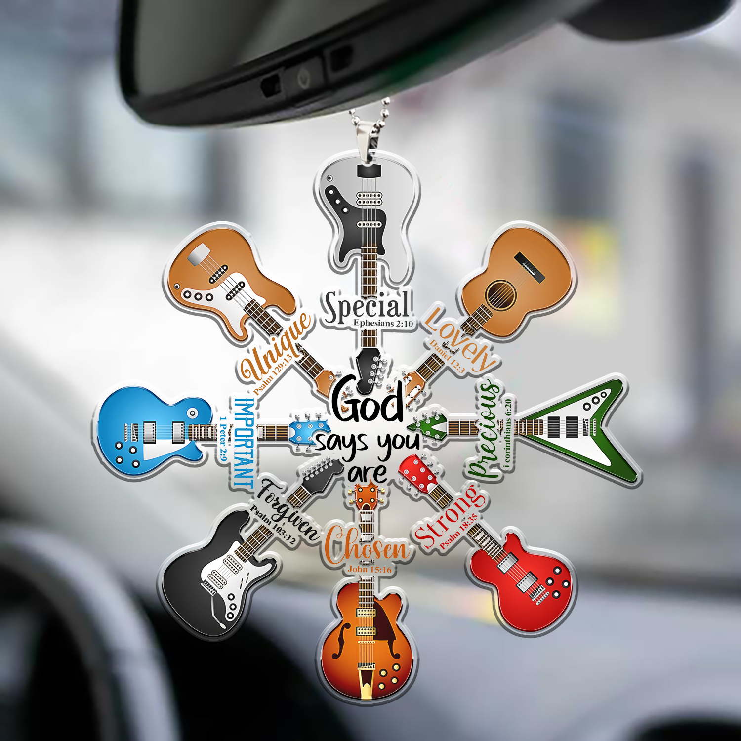 Circle Of Guitar God Says You Are Ornament