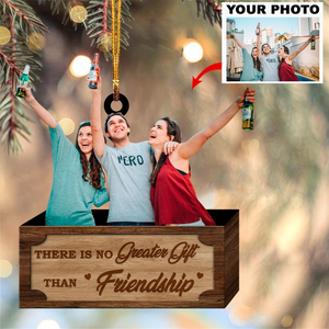 No Greater Gift Than Family/Sisters/Brothers...-Personalized Photo Acrylic Christmas Ornament