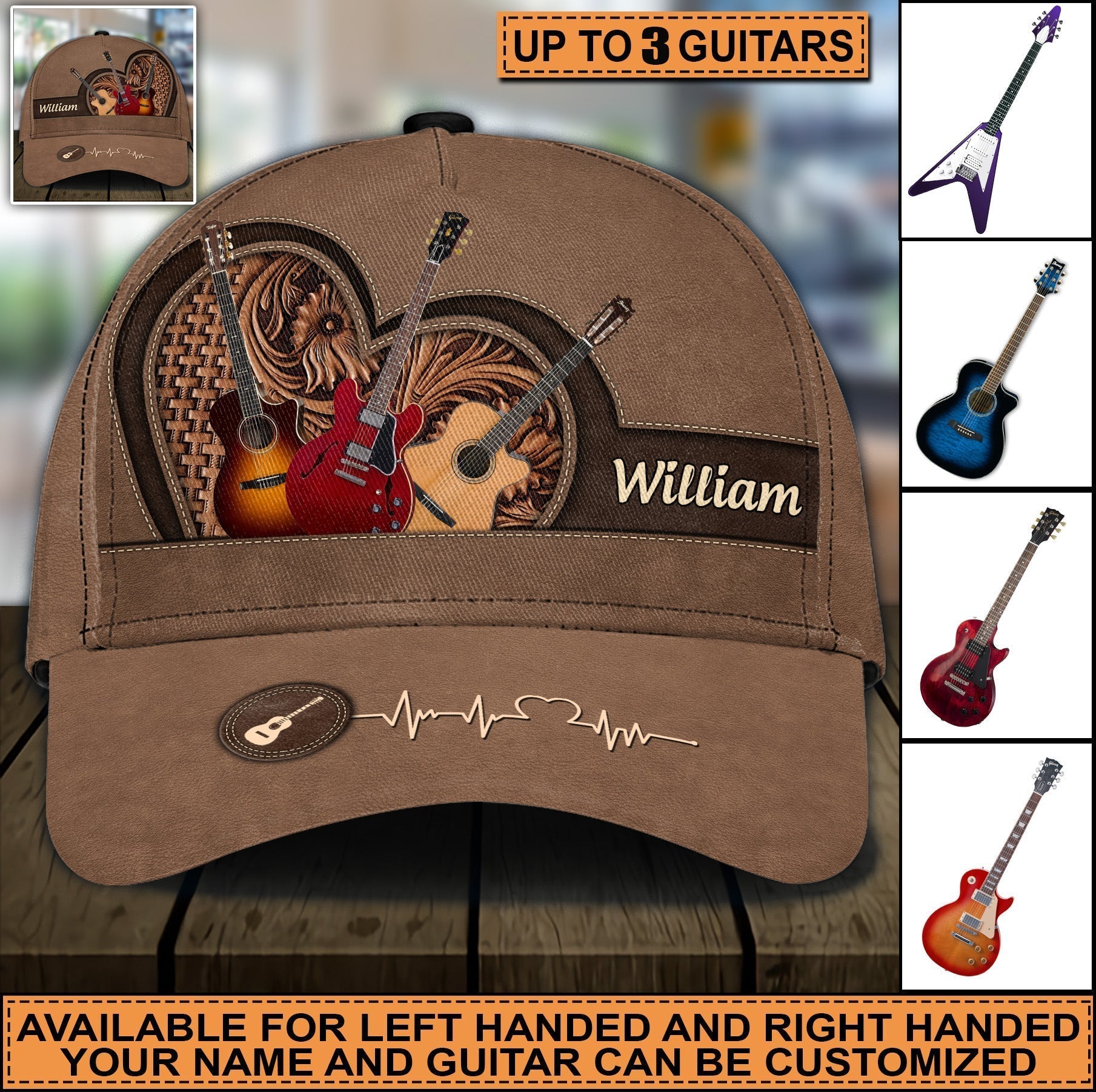 Guitar Personalized Classic Cap - CP099PS05