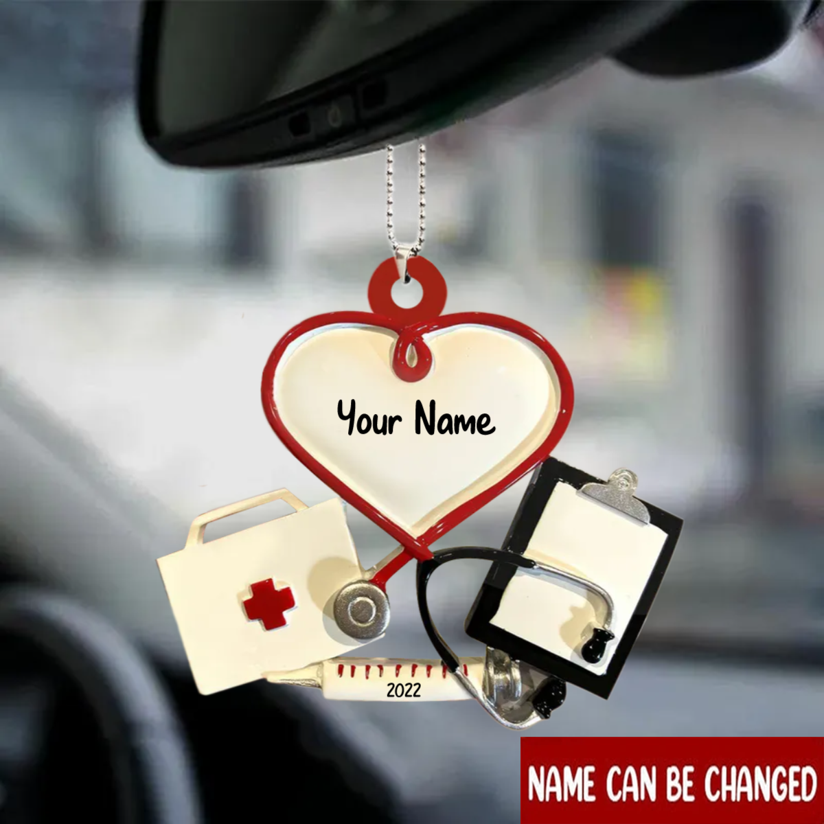 Personalized NURSE Double-sided Printed Acrylic Ornament