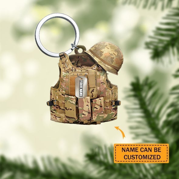 Tactical Vests Shaped Keychain