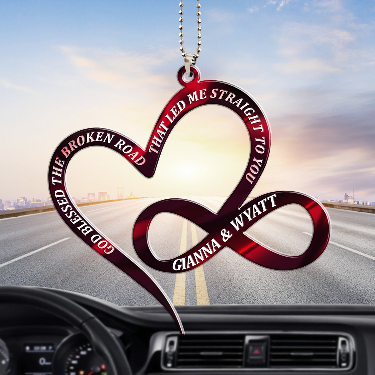 Personalized Infinity Sign Love Symbol God Blessed Ornament