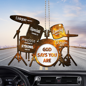 Galaxy Drum Silhouette God Says You Are Ornament