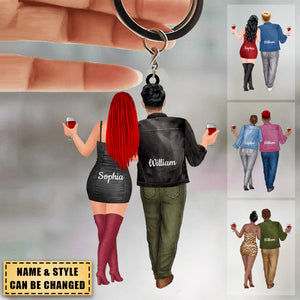 Best Couple, Drink Together, Personalized Keychain