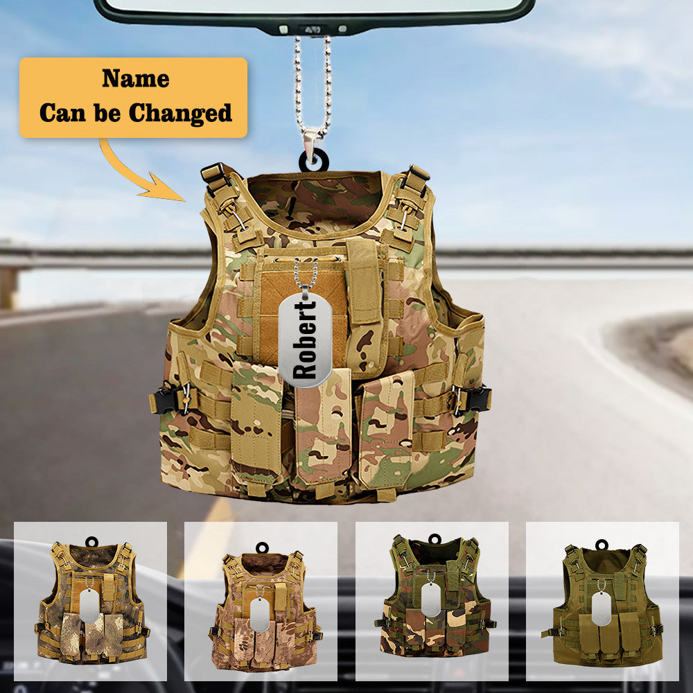 Soldier Vest - Personalized Flat Acrylic Ornament