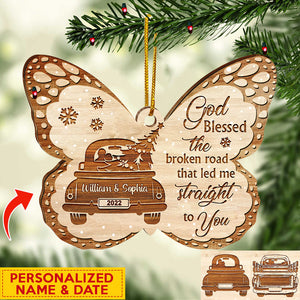 Christmas Truck Couple Personalized Ornament