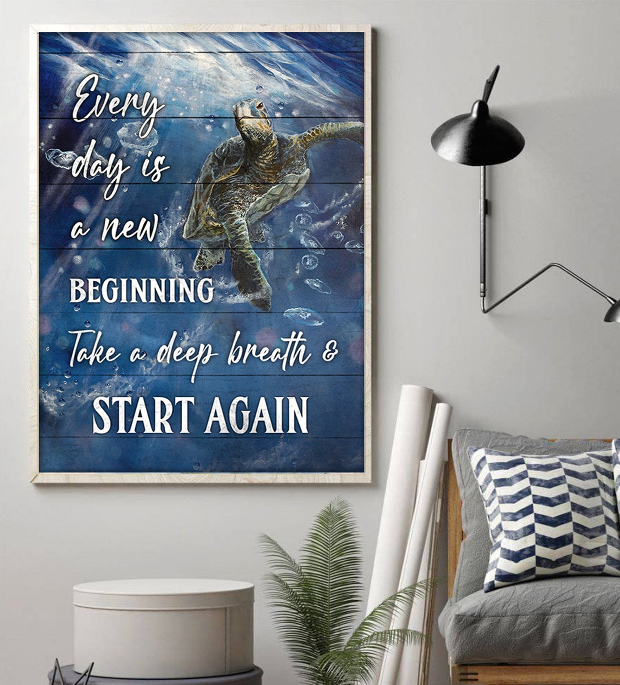 Turtle Every Day Is A New Beginning Wall Art