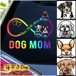 Dog Mom Infinity Heart Personalized Decal