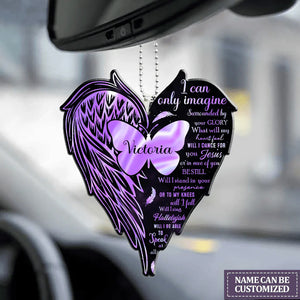 Personalized Heart Wings By Glory Ornament