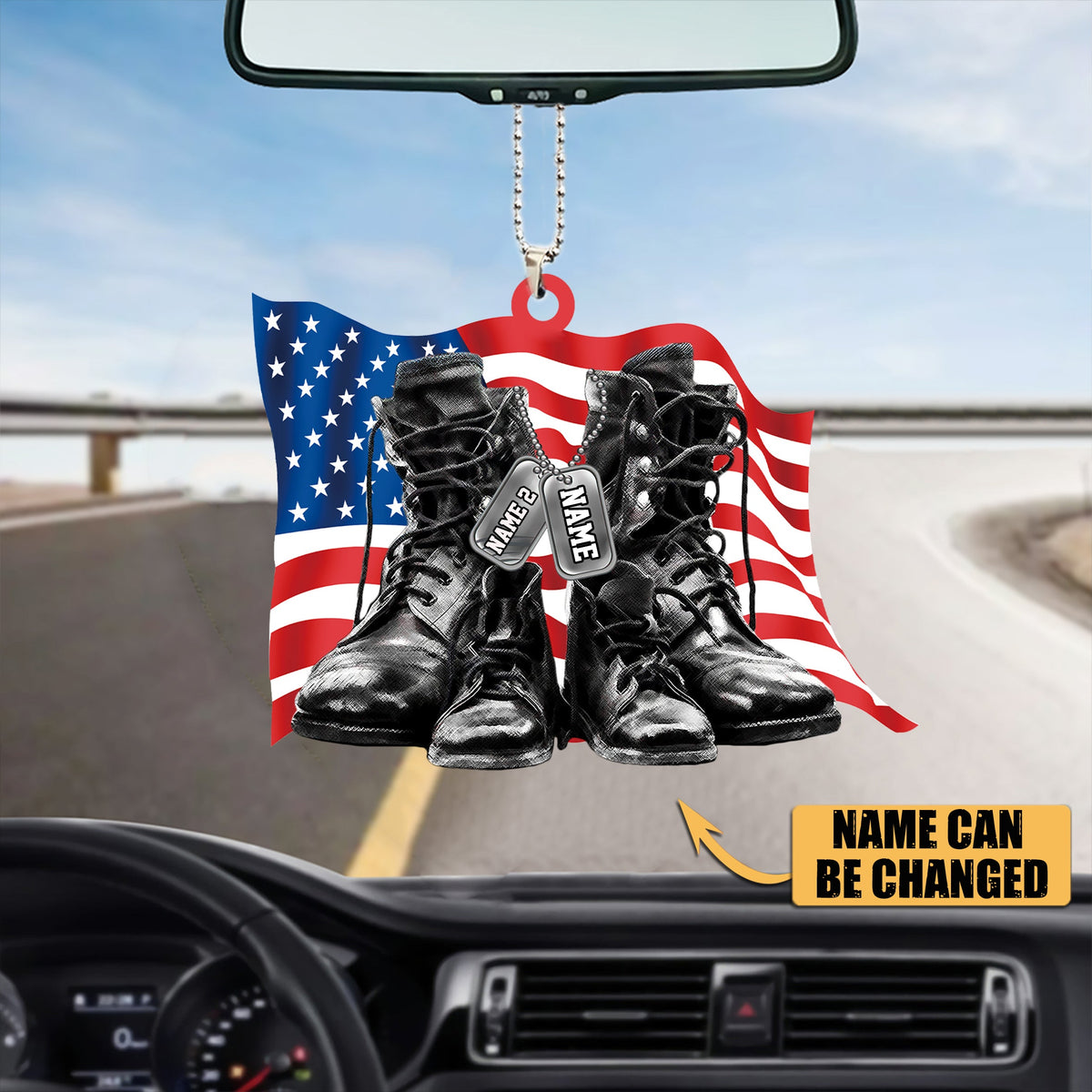 Personalized  Boots With Tag Flat Acrylic Ornament-You Are Not Alone