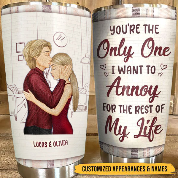Couple I Love You More The End I Win- Gift For Couple - Personalized Custom Tumbler
