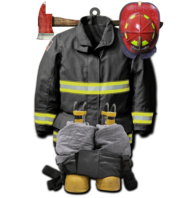 Personalized Firefighter Uniform Ornament-Once A Firefighter/Always A Firefighter