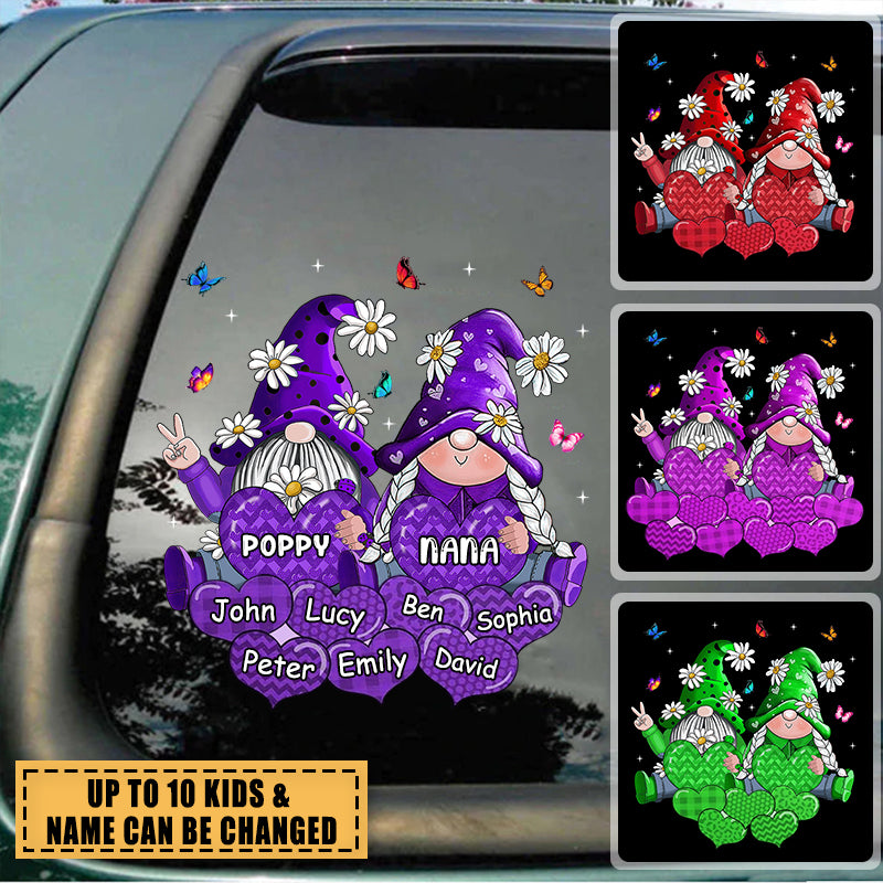Colorful Grandpa- Grandma doll Loves Sweet Heart Kids Personalized Decal