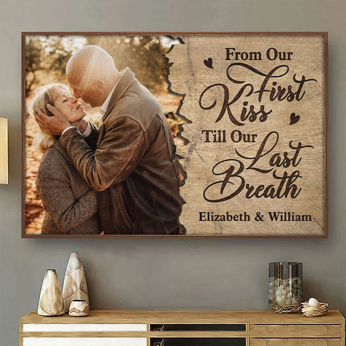 Till Our Last Breath - Personalized Horizontal Poster - Upload Image, Gift For Couples, Husband Wife