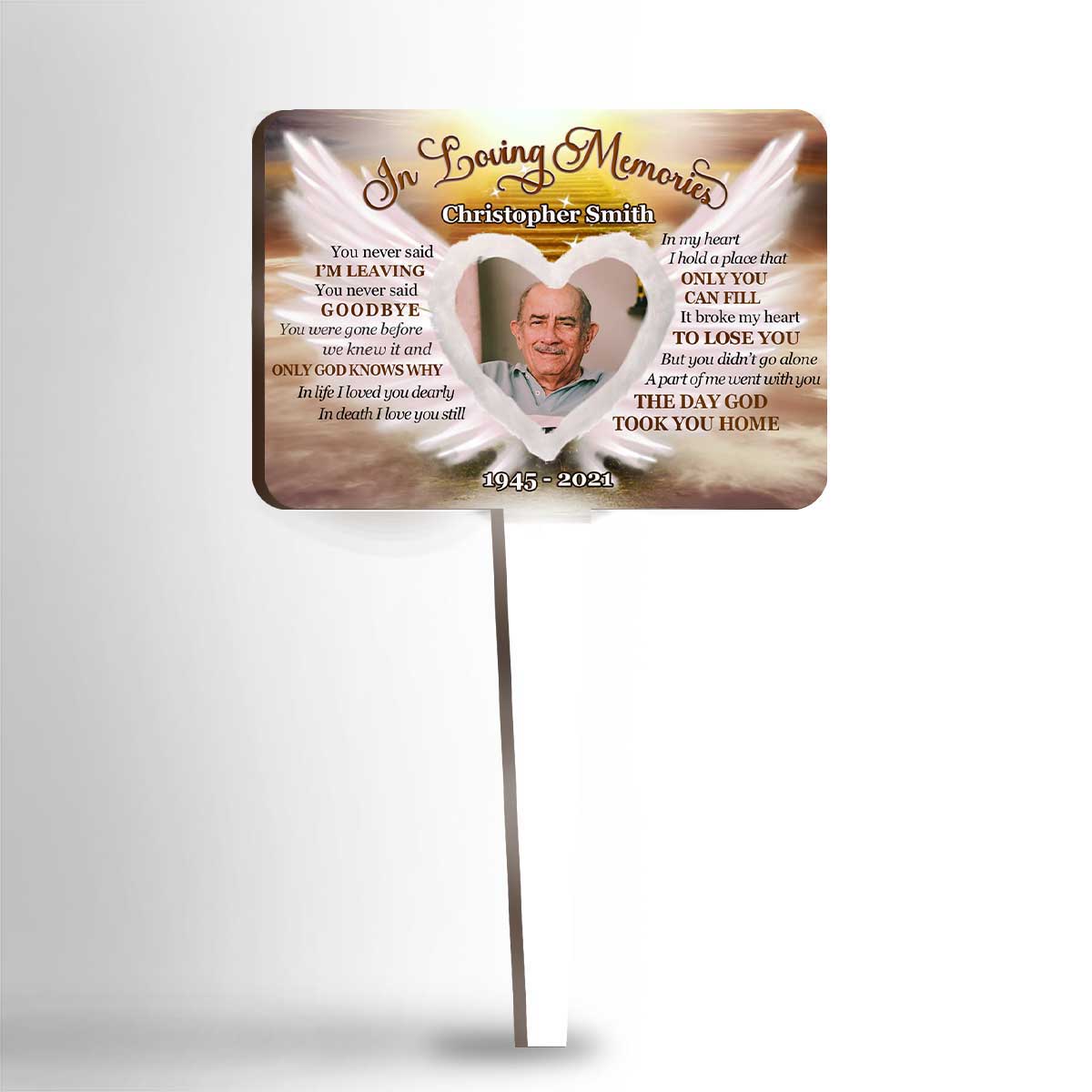 In My Heart I Hold A Place That Only You Can Fill - Personalized Custom Acrylic Garden Stake