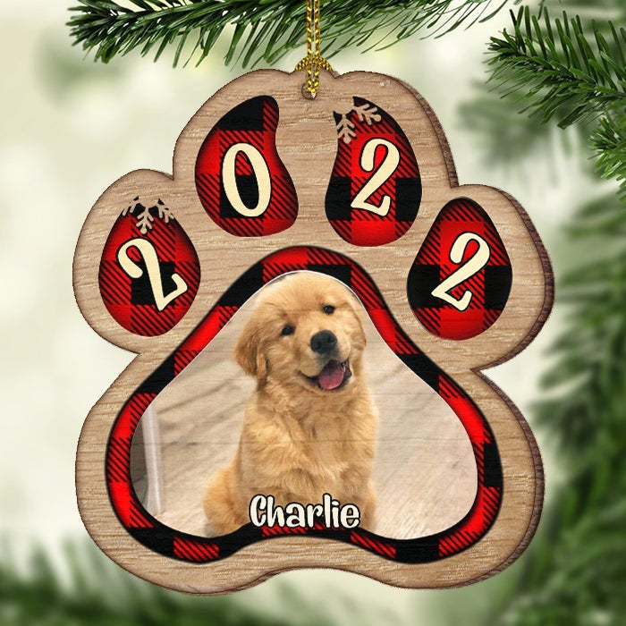 Pets And Color Paws - Upload Image - Personalized Shaped Ornament