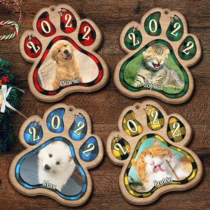 Pets And Color Paws - Upload Image - Personalized Shaped Ornament