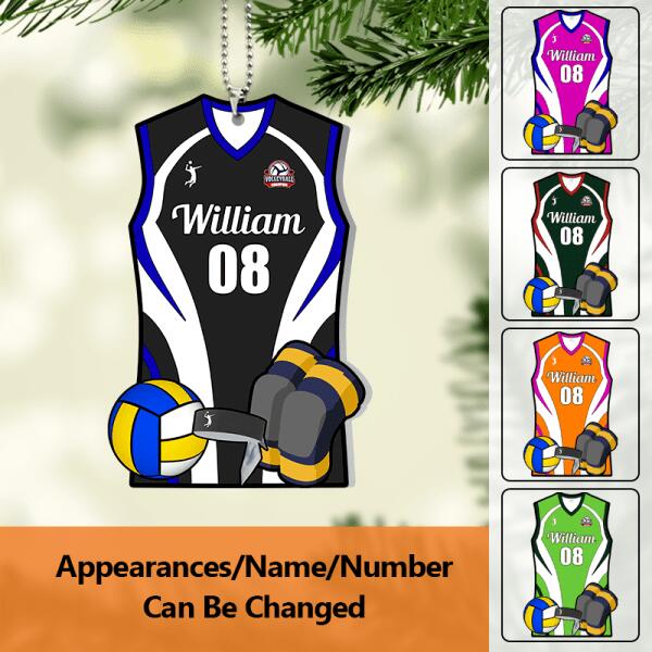 Personalized Name&Number Boy Volleyball Clothing Ornament