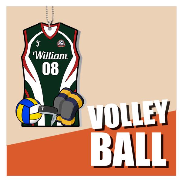 Personalized Name&Number Boy Volleyball Clothing Ornament
