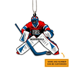 Personalized Gift Hockey Goalie Ornament