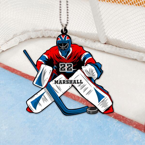 Personalized Gift Hockey Goalie Ornament