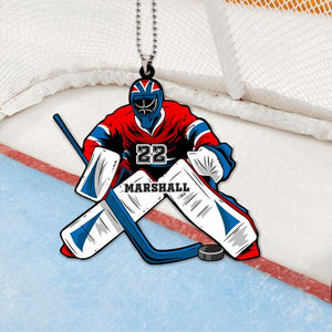 Personalized Gift Hockey Goalie Ornament