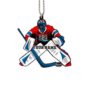 Personalized Gift Hockey Goalie Ornament