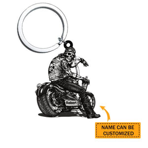 Personalized Skull Acrylic Motorcycle Keychain