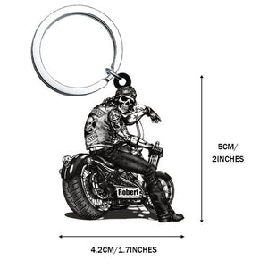 Personalized Skull Acrylic Motorcycle Keychain